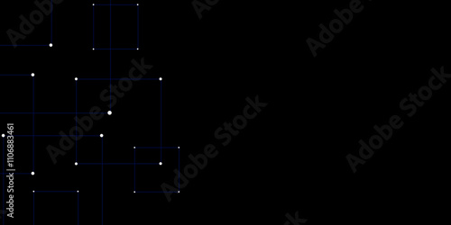 Abstract geometric connect lines and dots. Modern square shape graphic element. Futuristic concept. Suit for banner, cover, poster, brochure, business, corporate, website, flyer. vector illustration.