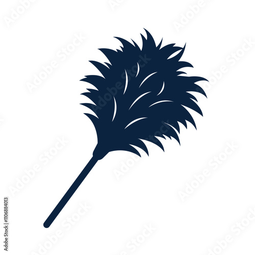 Feather duster icon design vector flat modern isolated illustration