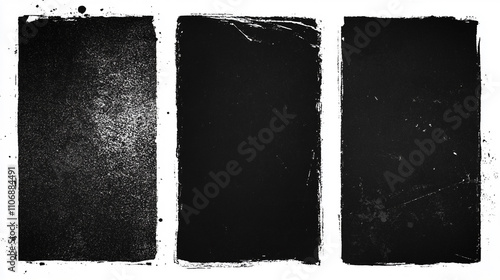 Rough black and white texture. Abstract overlay distress floor, black and white seamless background.