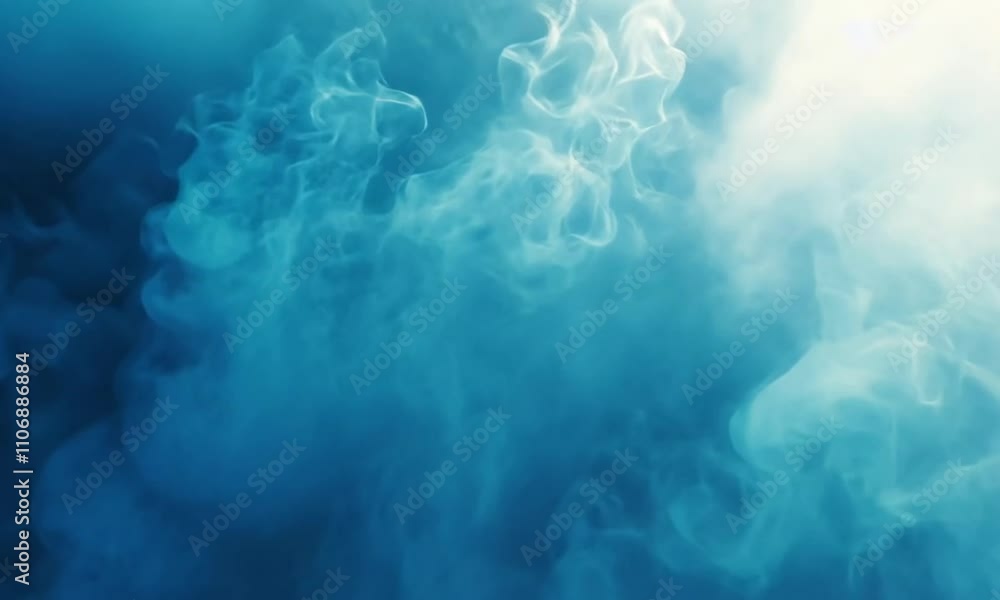 Abstract Blue Background with Blurred Light Rays, Fog, and Gradient Banner for Copy Space Abstract Blue Background with Blurred Light Rays, Fog, and Gradient Banner for Copy Space