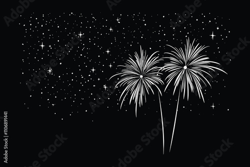 Fireworks vector background