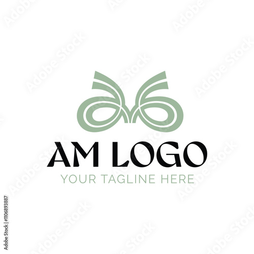 Elegant Floral Monogram AM