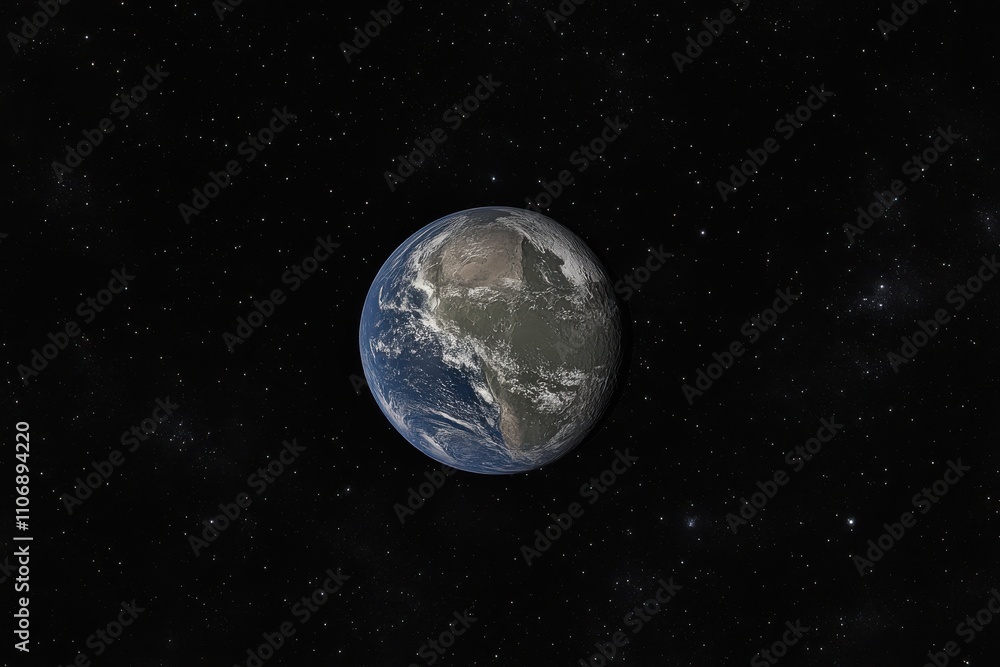 Obraz premium A breathtaking view of the Earth from the surface of the moon