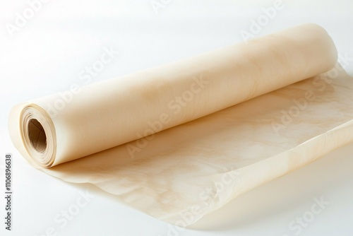 A roll of parchment paper stock.