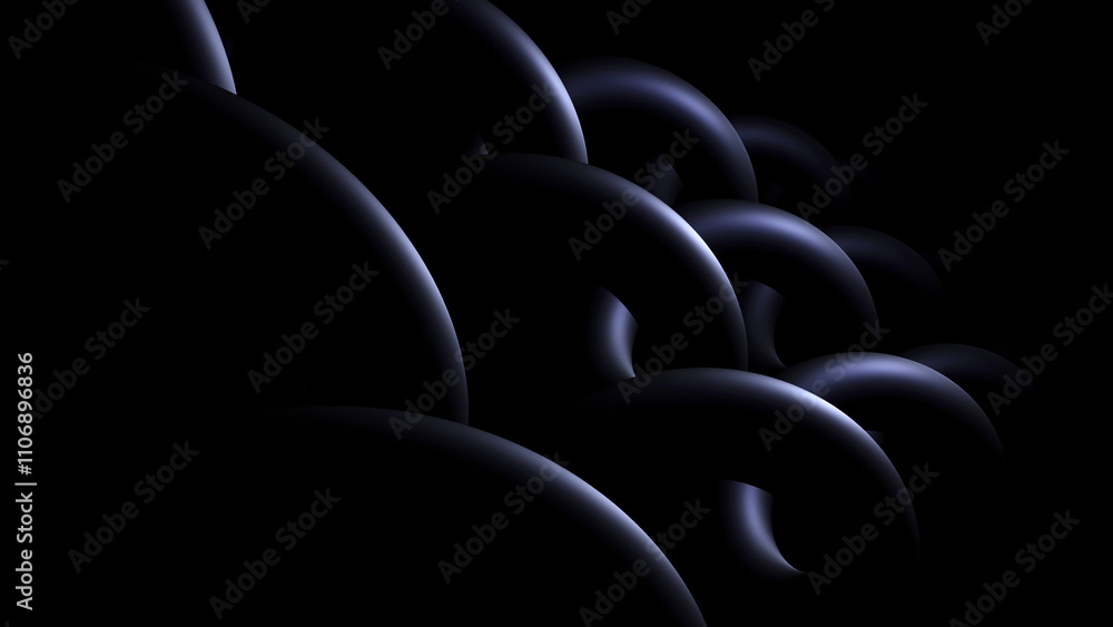 Obraz premium Captivating Dark Wavy Abstract Design with Fluid and Dynamic Patterns