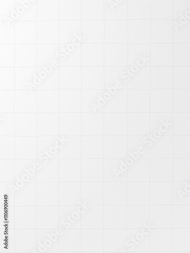 Thick white paper with prominent grid pattern and bold font , thick paper, minimalist layout