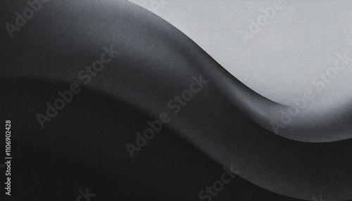 Black and white monochrome abstract grainy gradient liquid flow texture noise overlay, modern designs background, edgy, minimalistic, nostalgic graphic use