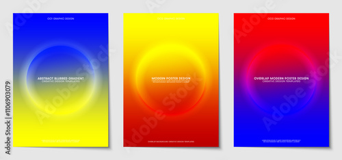 Colorful gradients Vector Design. Futuristic circle design graphic theme for poster and cover design templates. Vector illustration