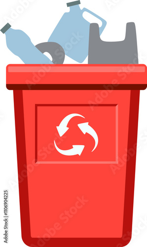 Sorting Garbage Illustration