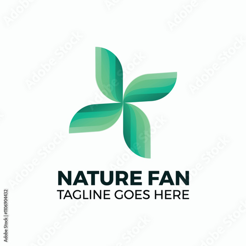 Nature Fan Gradient colorful Logo