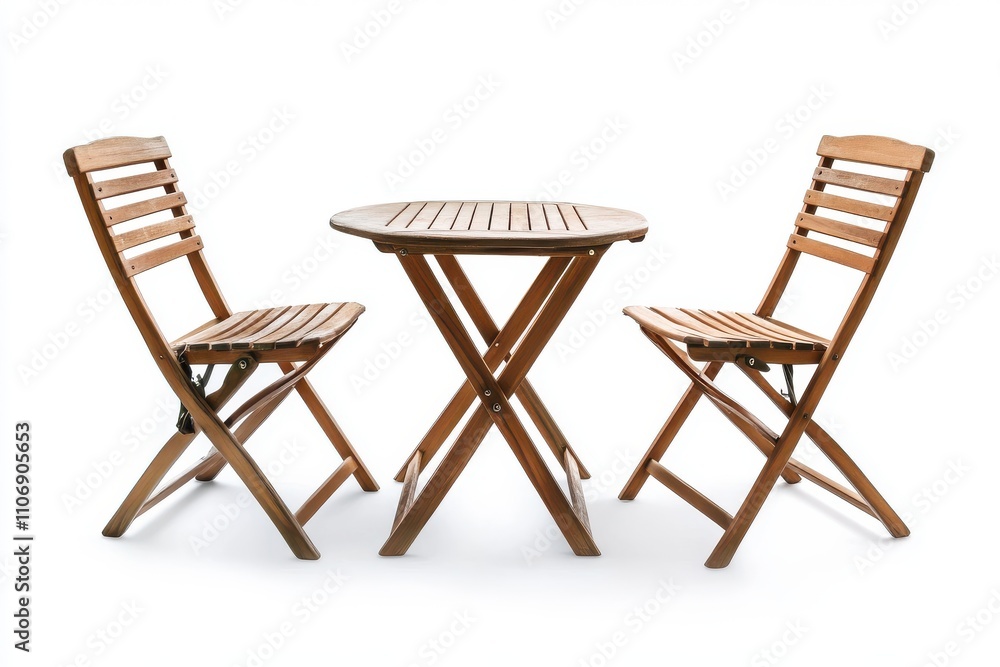 Garden table and chairs isolated on white background Garden table and chairs isolated on white background