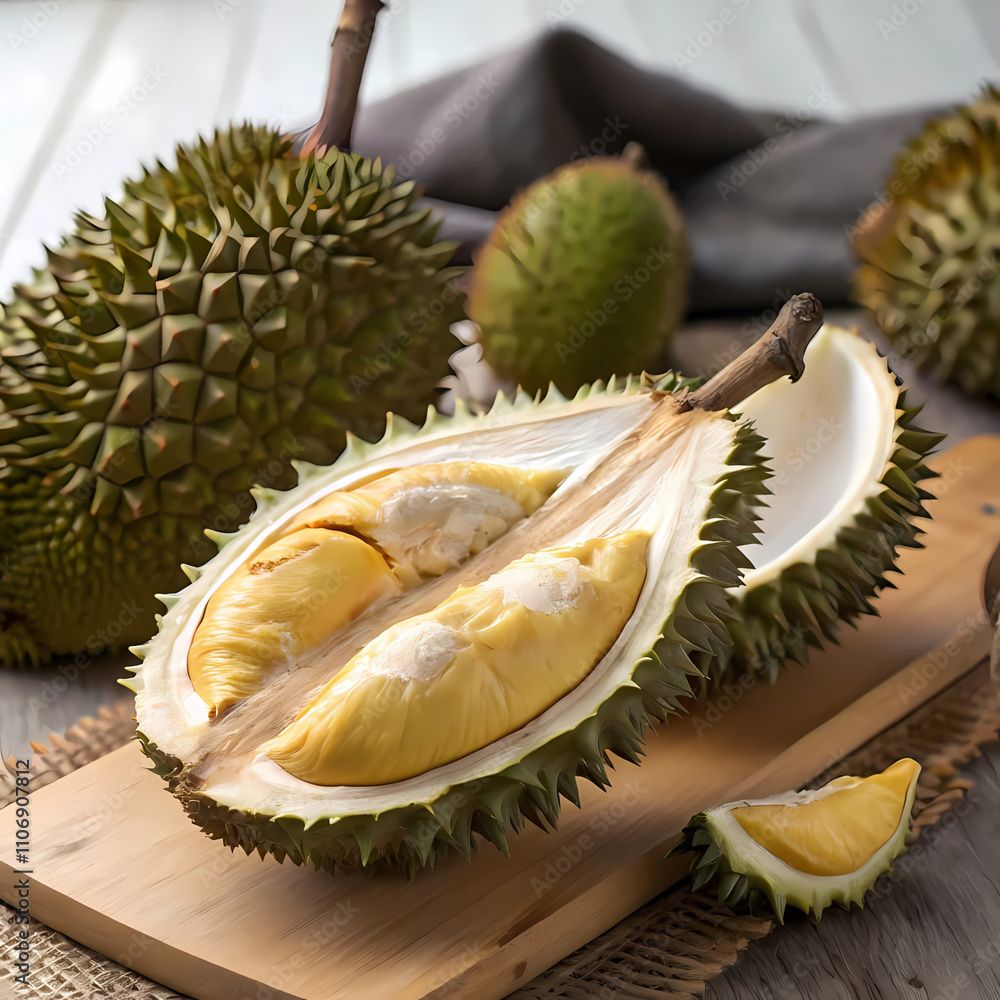 Fototapeta premium durian on a market