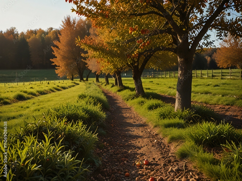 Naklejka premium path in autumn park