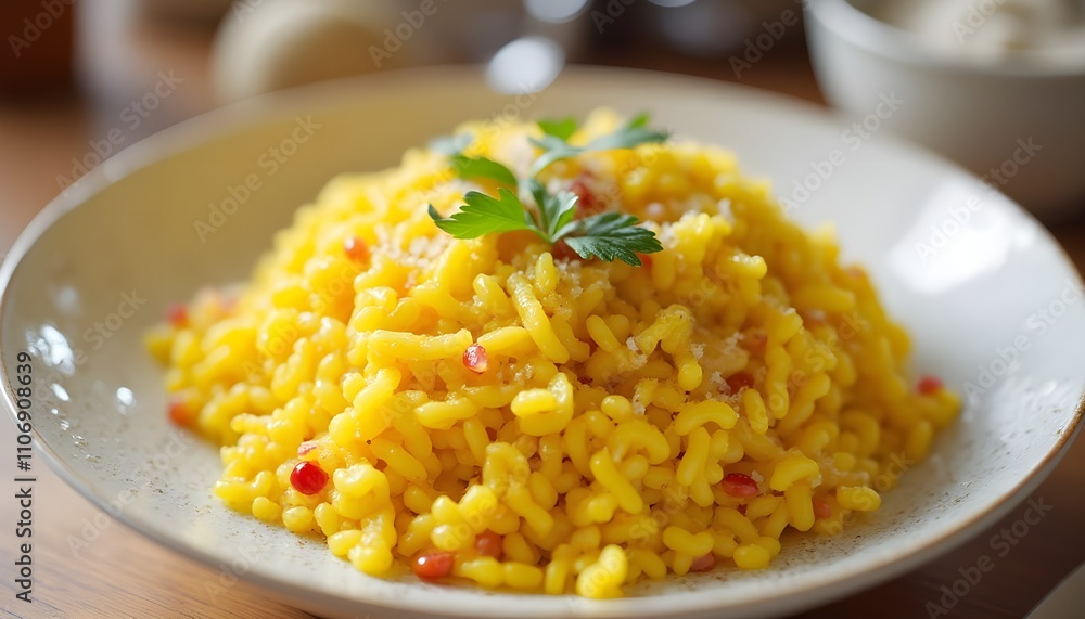 Creamy Saffron Risotto with Fresh Herbs and Parmesan Creamy Saffron Risotto with Fresh Herbs and Parmesan