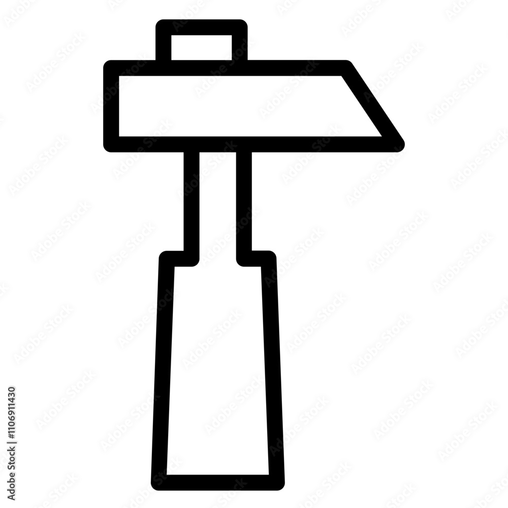 Fototapeta premium Construction Industrial Tool Line Icon