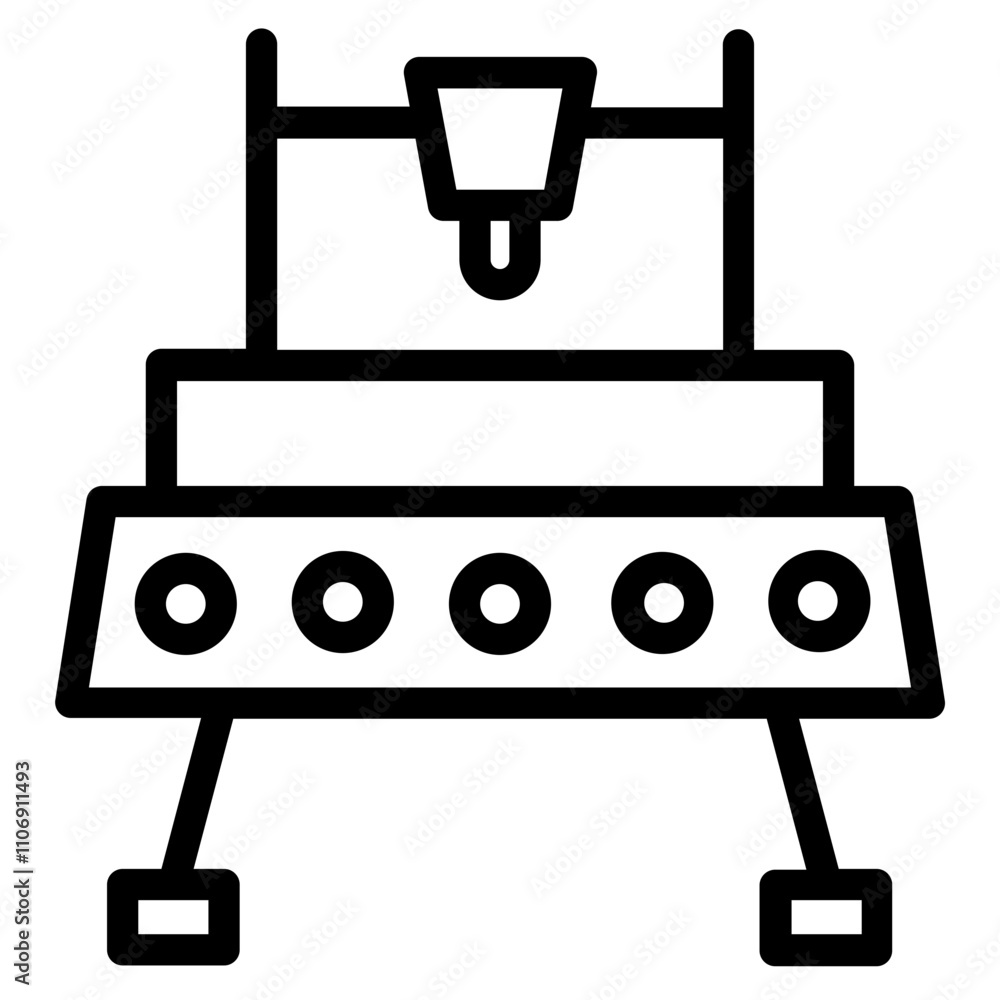 Factory Industrial Tool Line Icon Factory Industrial Tool Line Icon