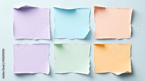 Wallpaper Mural Four torn paper pieces, colorful textures and backgrounds for creative design diy projects Torontodigital.ca