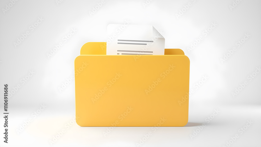 Folder with file document element icon or symbol background 3D illustration. Generative AI Folder with file document element icon or symbol background 3D illustration. Generative AI
