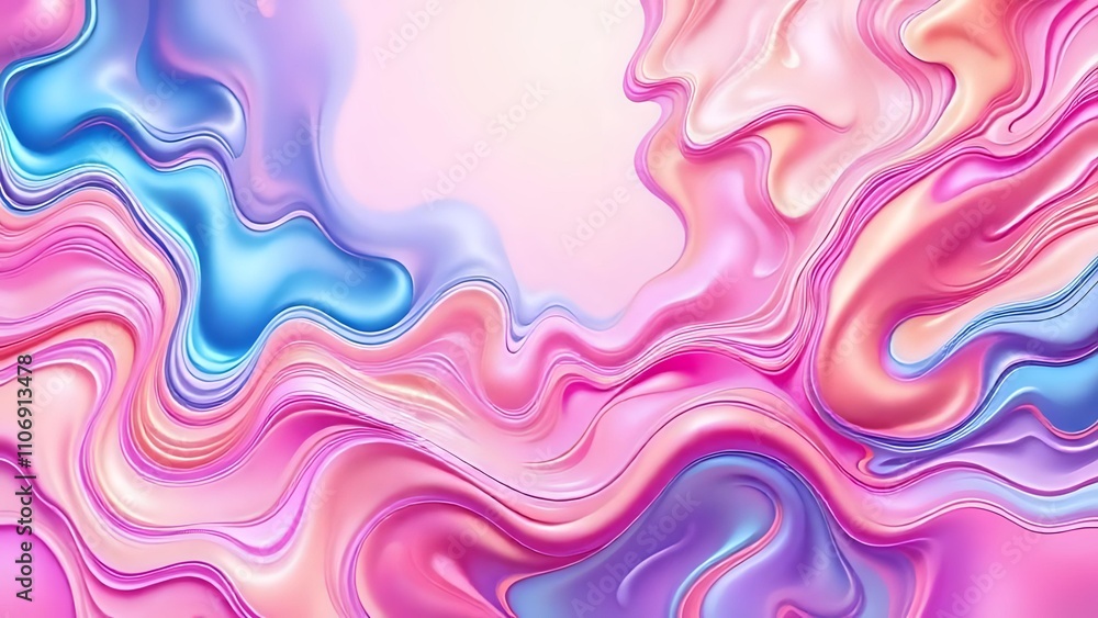 Serenity Flow: Abstract Pastel Waves