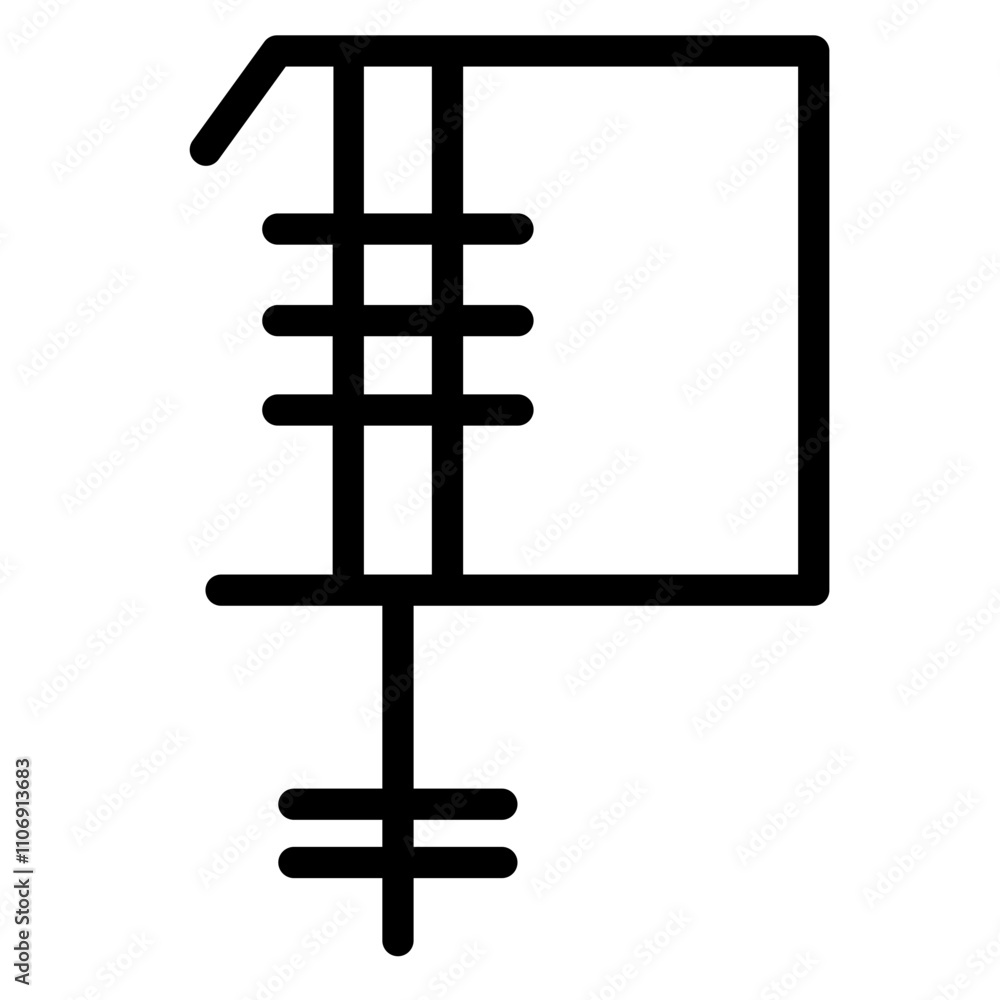 Building Clamp Clipper Line Icon Building Clamp Clipper Line Icon