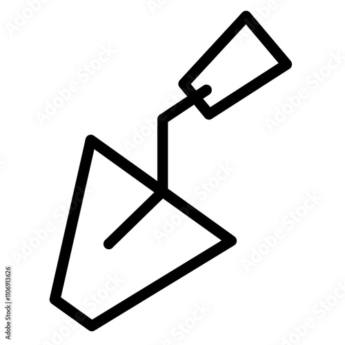 Brick Laying Tool Line Icon