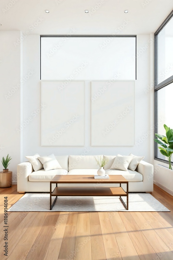 Fototapeta premium modern living room with sofa