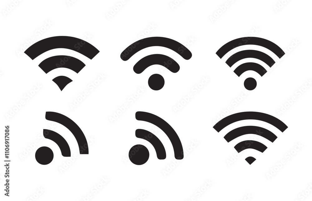 Wifi icon set. Wireless symbol collection. Internet sign..vector illustration Wifi icon set. Wireless symbol collection. Internet sign..vector illustration