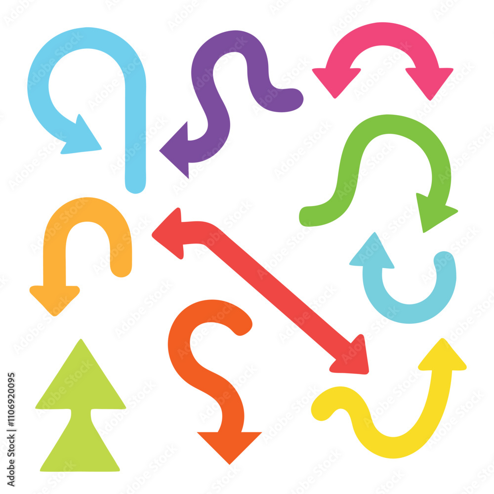 Playful Vector Arrow Collection for Creative Designs. Playful Vector Arrow Collection for Creative Designs.