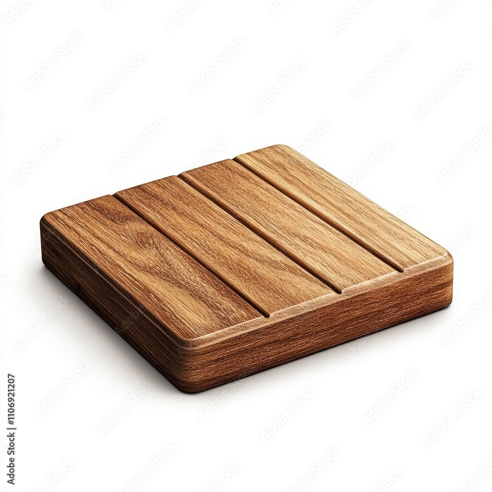 Wooden podium board for product isolated on white background Wooden podium board for product isolated on white background