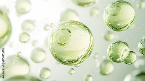 Green plant extraction liquid, water molecules, medical beauty material map