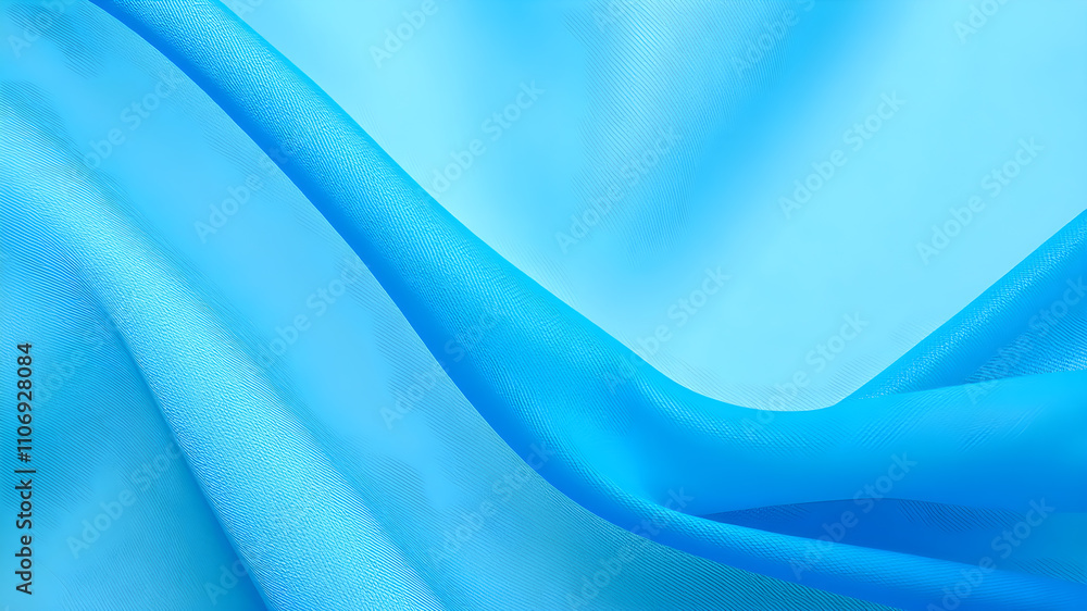 Fototapeta premium Texture chiffon fabric in blue color for backgrounds. silk fabric. selective focus background. Generative AI