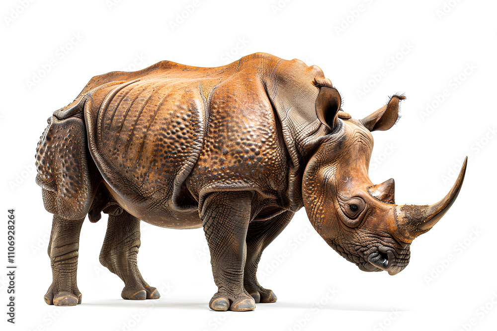 Fototapeta premium rhinoceros isolated on white