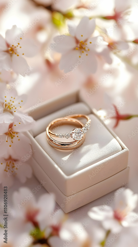 Diamond Wedding Rings in Blossom Box Diamond Wedding Rings in Blossom Box