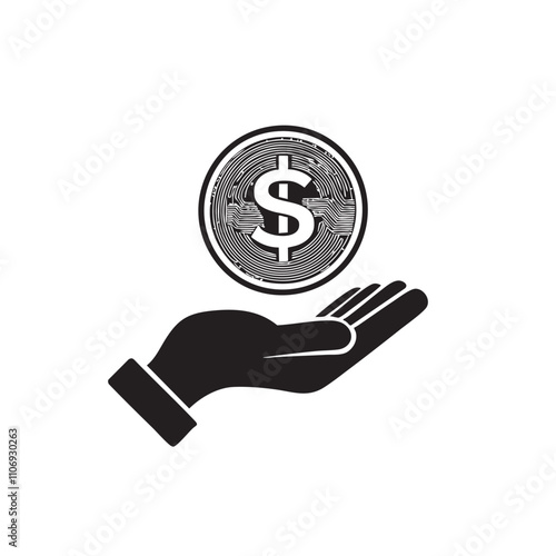 hand holding dollar sign