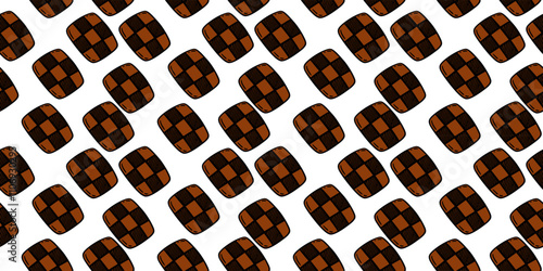 flat vector illustration design of biscuit seamless pattern for print media. Can be used for background or wallpaper content