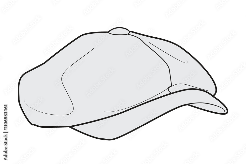Boys newsboy caps mockup template vector illustration. Boys newsboy caps mockup template vector illustration.