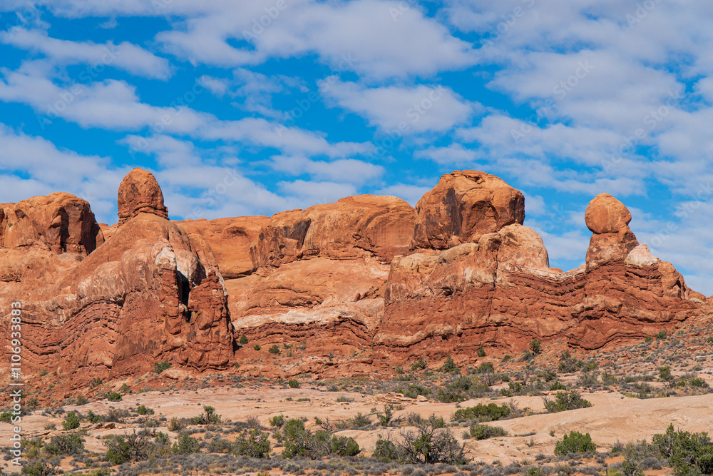Autumn colors in Arches National park, Utah, USA. Autumn colors in Arches National park, Utah, USA.