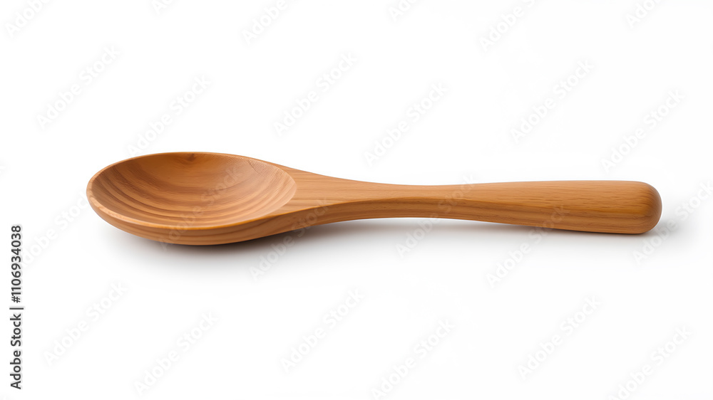 Wooden spoon on isolated background. Generative AI Wooden spoon on isolated background. Generative AI