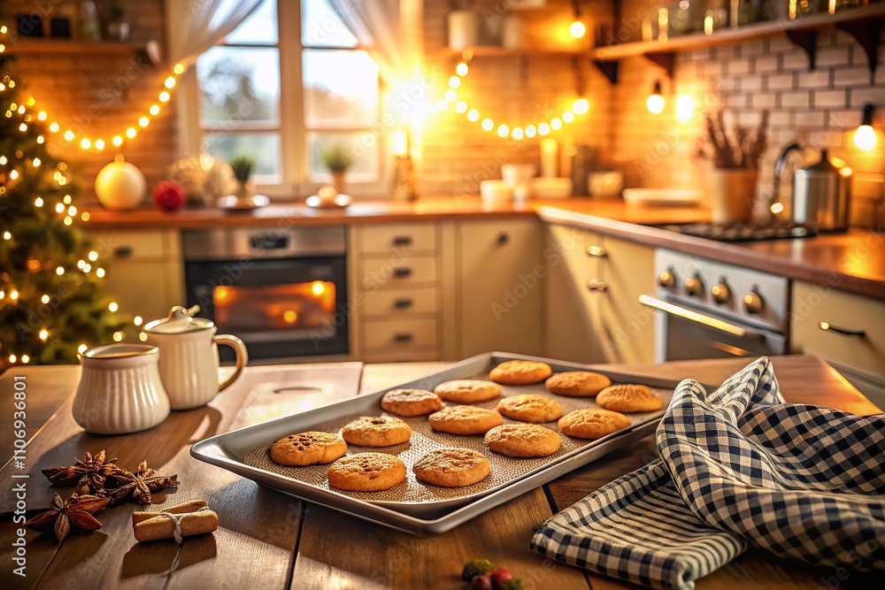 Freshly Baked Cookies Warmly Emerging from the Oven, Capturing Cozy Kitchen Moments Perfect for Culinary Delights and Family Gatherings Freshly Baked Cookies Warmly Emerging from the Oven, Capturing Cozy Kitchen Moments Perfect for Culinary Delights and Family Gatherings