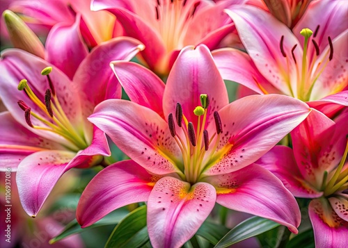 Pink Lily Close Up Photography: Macro Images of Delicate Pink Lilies