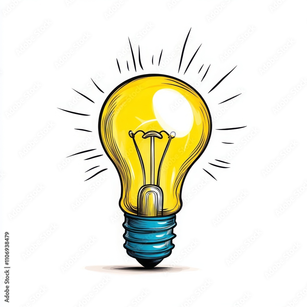Bright Electric Light Bulb Illustration Bright Electric Light Bulb Illustration