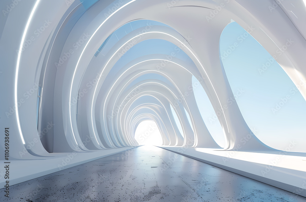 Fototapeta premium Minimal architectural space