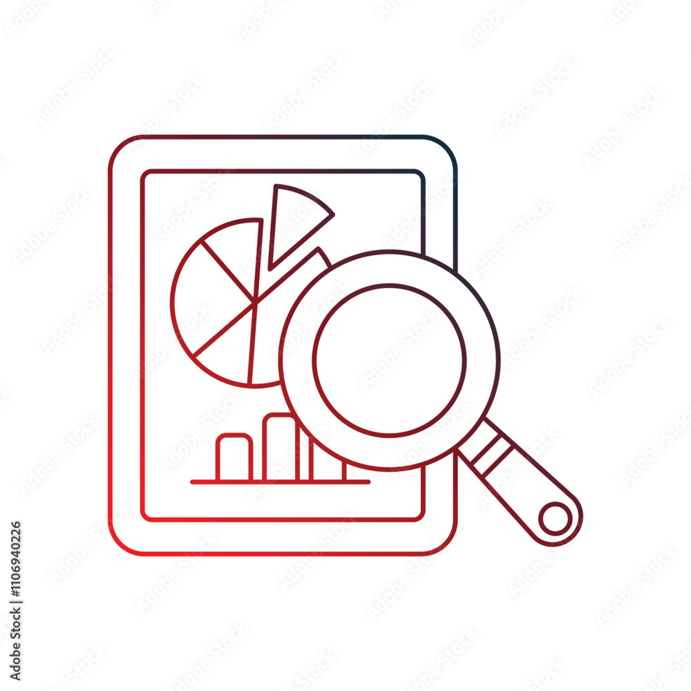 audit gradient icon with white background vector stock illustration audit gradient icon with white background vector stock illustration