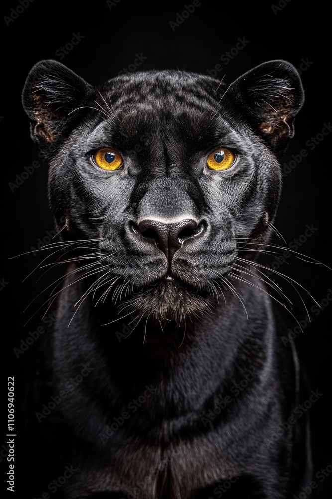 Black leopard face Black leopard face