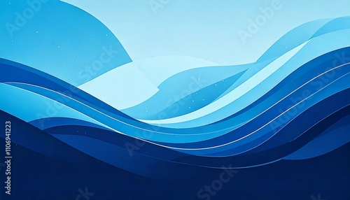 Cool Blue Abstract Waves