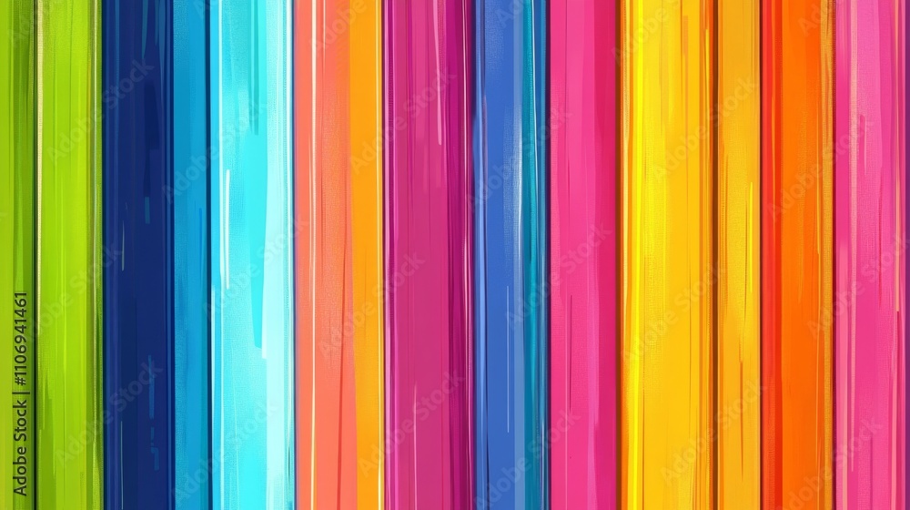 Abstract Colorful Stripes: Vibrant Geometric Pattern