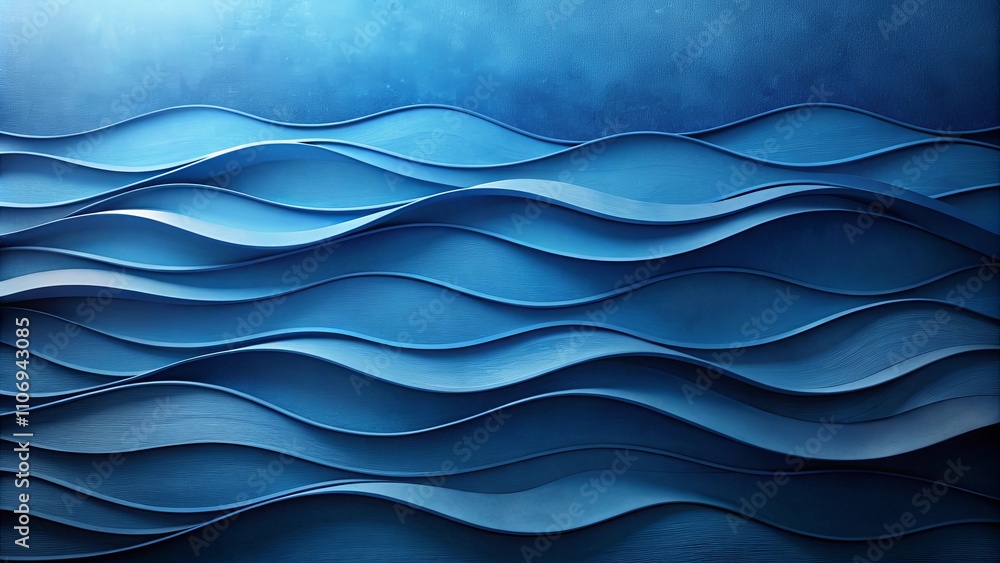 Obraz premium Abstract Blue Wave Pattern Background Texture for Design