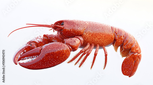 Red lobster vector illustration on a white background photo