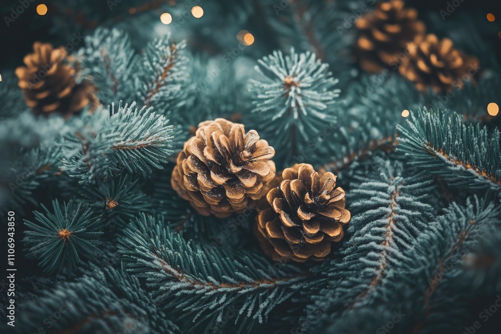 Pine Cones Tree Close Up Pine Cones Tree Close Up