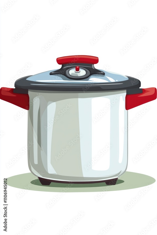 Pot with Lid on White Background Pot with Lid on White Background